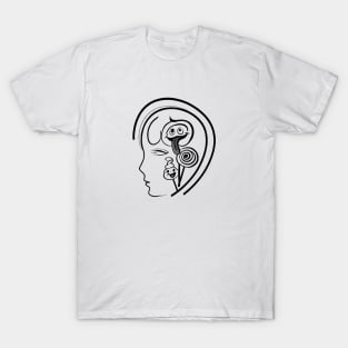 Abstract Face Line Drawing T-Shirt